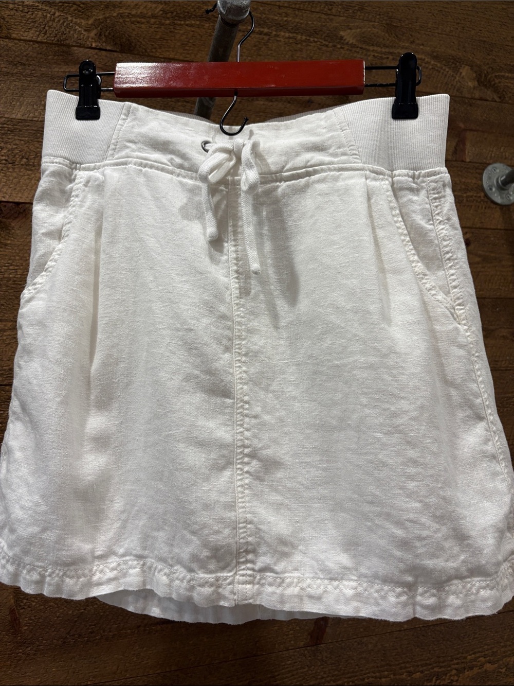 Athleta white linen Selene skirt size 6 - Picture 5 of 7
